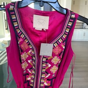 Anthropologie NWT embroidered maxi 2P